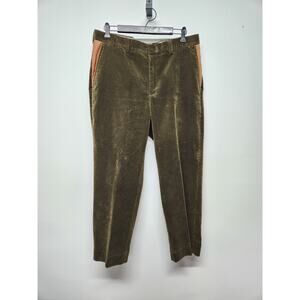 Orvis Men's Supercord Corduroy Leather Pocket Trim Pants, Sz 36x29, Olive Green